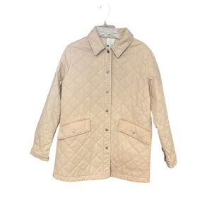 Joie Quilted Barn Utility Coat Jacket Light Mauve Size Medium